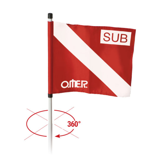 Rotating flag for buoy